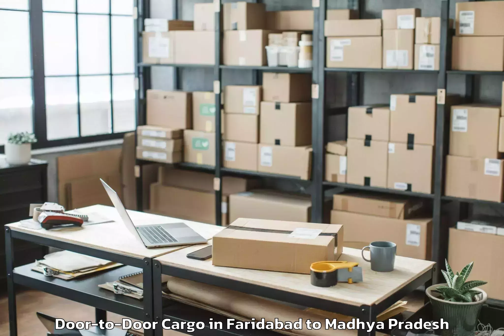 Easy Faridabad to Khilchipur Door To Door Cargo Booking